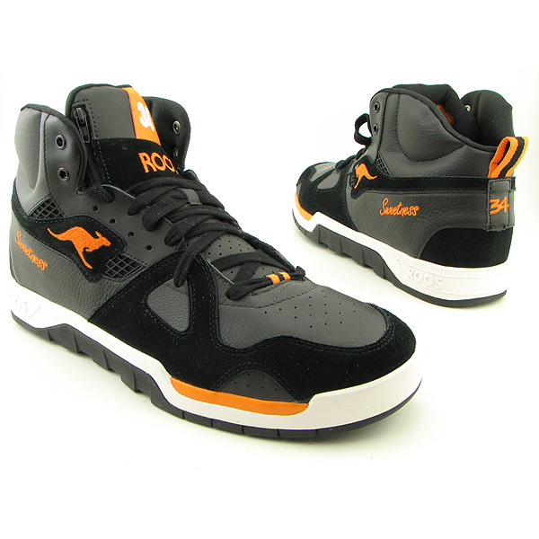 KANGAROOS ROOS Bleacher-Mid Black Shoes Mens 10.5