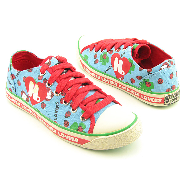 HARAJUKU LOVERS Kogal Low Tex Sneakers Shoes Blue Womens