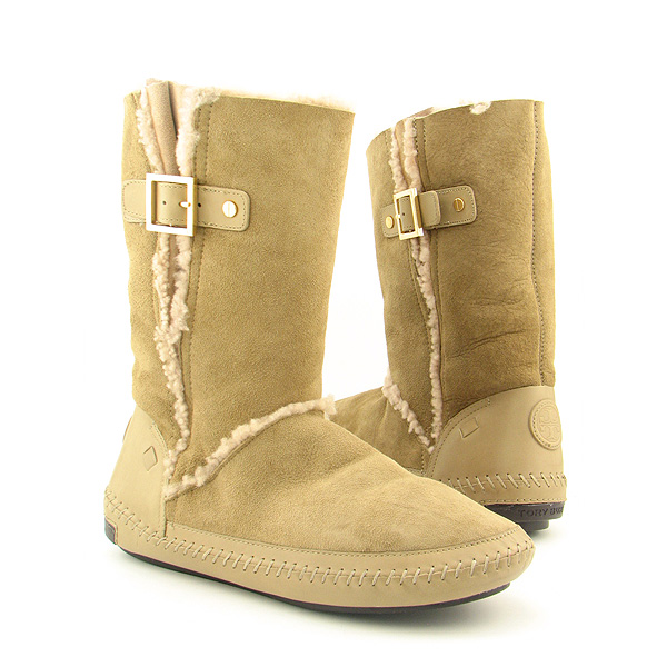 Post image for TORY BURCH Boho Buclke Boots Shoes Beige Womens