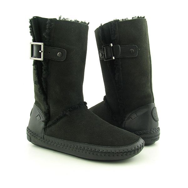 Post image for TORY BURCH Boho Buclke Boots Shoes Black Womens
