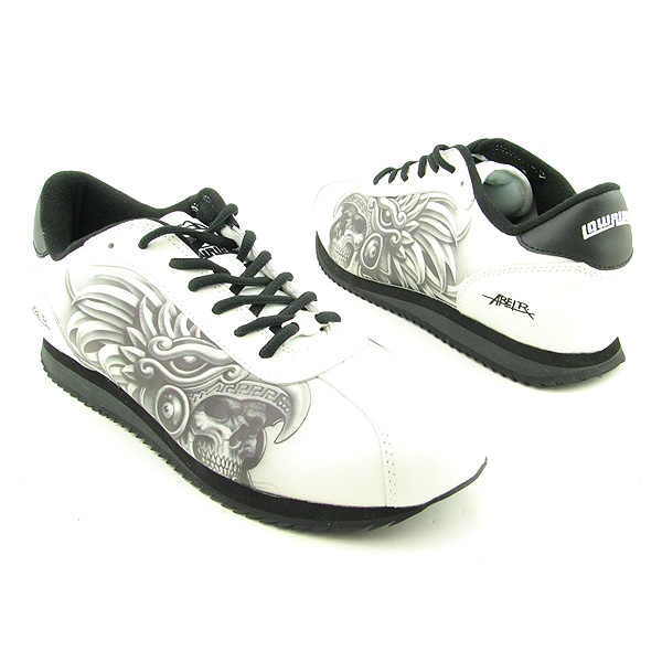 Details about LOWRIDER FOOTWEAR Aztec Warrior White Shoes Mens 10.5