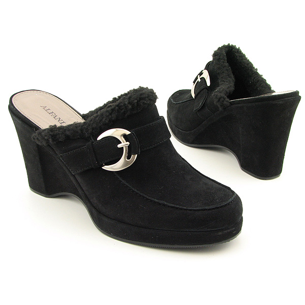 ALFANI Kodiak Clogs Mules Shoes Black Womens