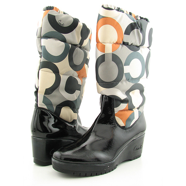 COACH Charm Boots Shoes Gray Womens
