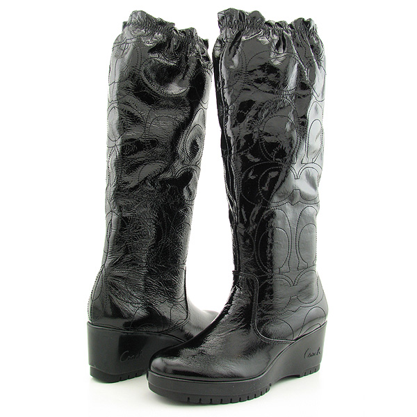 COACH Ceejay Boots Shoes Black Womens