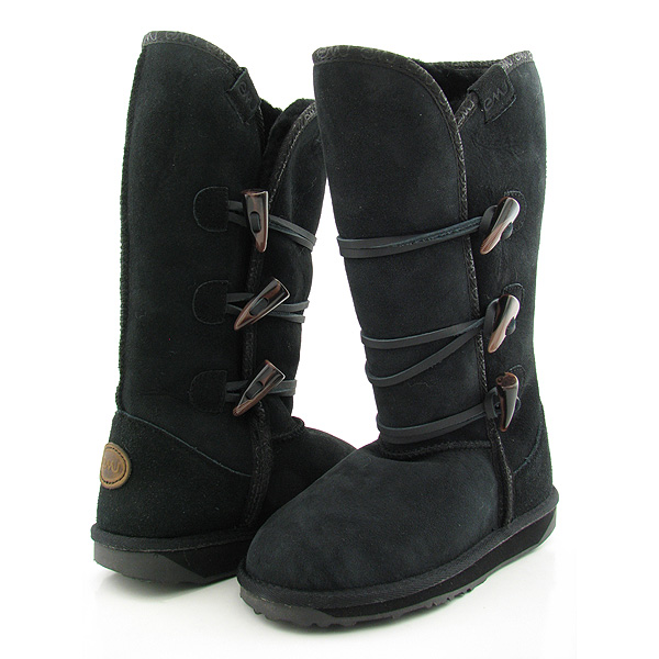 EMU AUSTRALIA Paddington Hi New Boots Shoes Black Womens