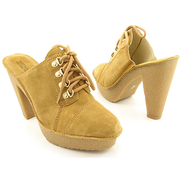 MICHAEL KORS McGraw Clogs Mules Shoes Beige, Khaki, Tan Womens