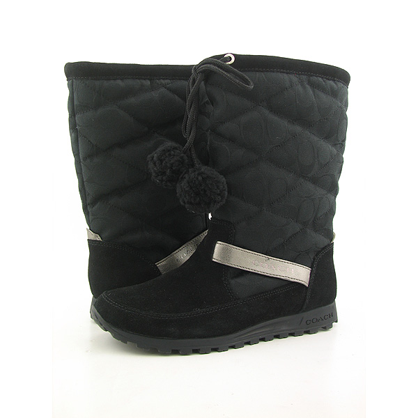 COACH Juniper Boots Shoes Black Womens