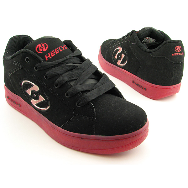 Kids & Adult HEELYS Chill Skate Shoes Black-Red / White