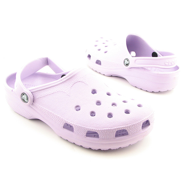 CROCS Beach Clogs Mules Shoes Purple Womens