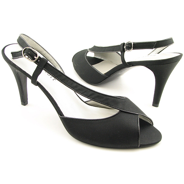 KAREN SCOTT Chaucer Heels Slides Shoes Black Womens