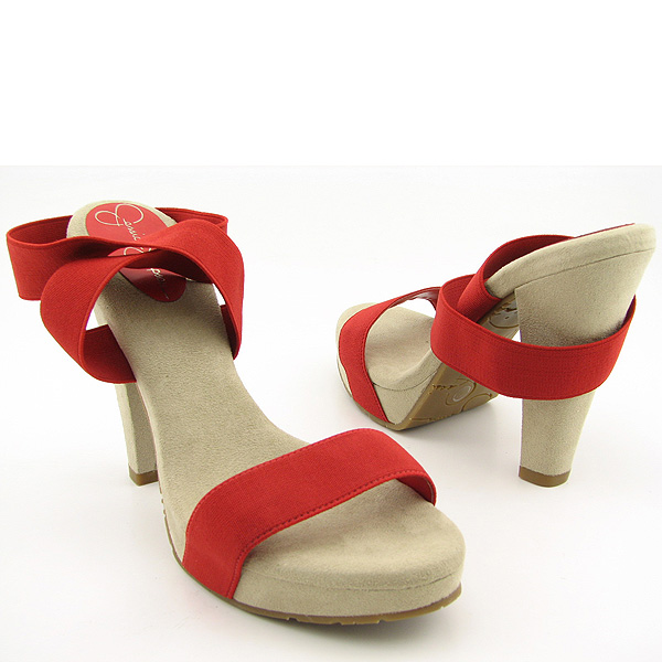 JESSICA SIMPSON Iggy Red Heels Shoes Womens Size 8.5