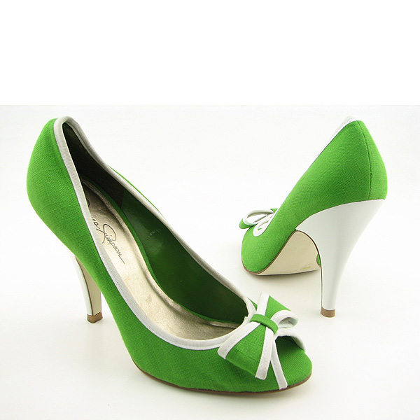 JESSICA SIMPSON Pegeen Green Heels Shoes Womens Size 7
