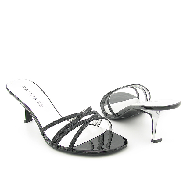 RAMPAGE Frankie 9 Black Sandals Slides Shoes Womens 6.5
