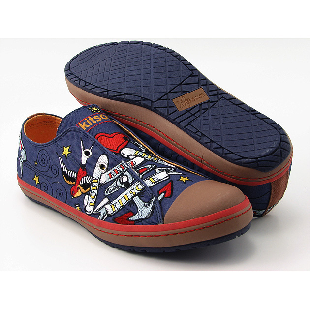KITSON LA Fad Sketch Blue Shoe Women 4.5 UK