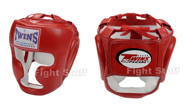 Twins Red Head Protection For Contact Sparring (S)