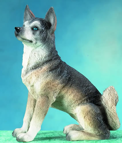 SIBERIAN HUSKY DOG FIGURINE *LOVELY* ANIMAL STATUE- NEW