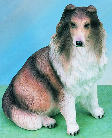 COLLIE DOG FIGURINE *LIFELIKE* ANIMAL STATUE- MUST HAVE