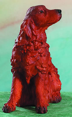 IRISH SETTER DOG FIGURINE *CUTE & LOVELY* ANIMAL STATUE