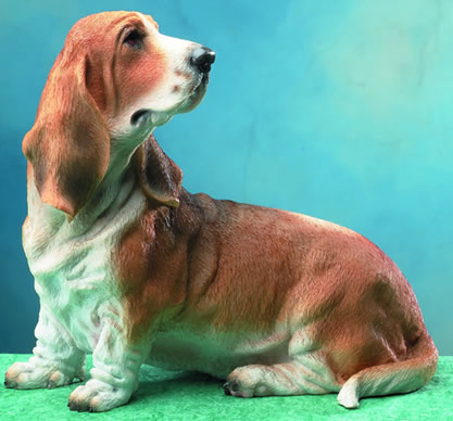 BASSET HOUND -LARGE LIKELIFE DOG STATUE/FIGURINE LIVELY