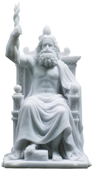 GREEK GOD ZEUS STATUE/SCULPTURE *FINE ART* GREECE/ROMAN