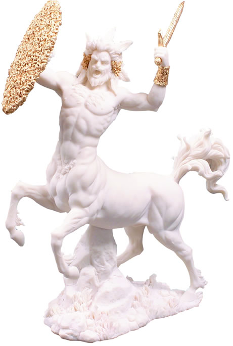 GREEK - GREECE/ROMAN GOD CENTAUR HOLDING SHIELD & SWORD
