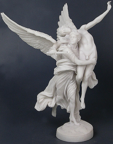 GREEK/ROMAN WINGED FAME STATUE *GREAT ART SCULTURE* NEW