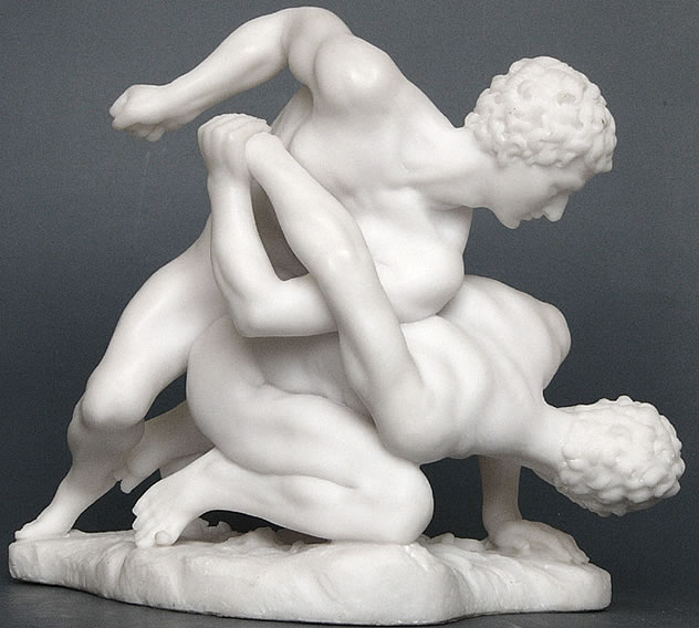 GREEK/ROMAN "THE WRESTLERS" STATUE-MUSEUM ART SCULPTURE