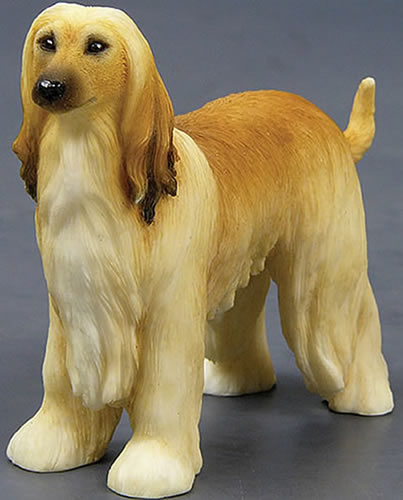 AFGHAN HOUND DOG FIGURINE *LIKELIKE ANIMAL STATUE* CUTE