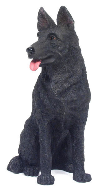 BLACK GERMAN SHEPHERD DIG FIGURINE *LIFELIKE STATUE*NEW