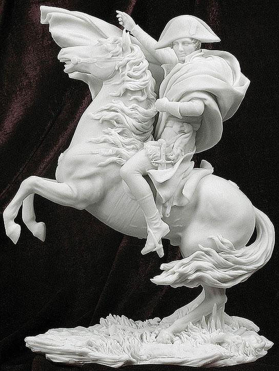 GREEK NAPOLEON BONAPARTS RIDING HORSE STATUE/ SCULPTURE