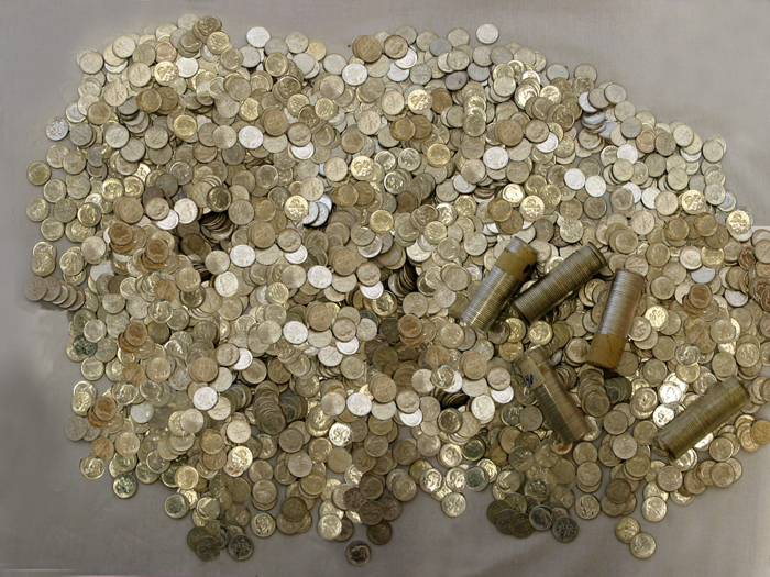 10,000 pcs US 10c BU Roosevelt Silver Dimes Mixed Dates