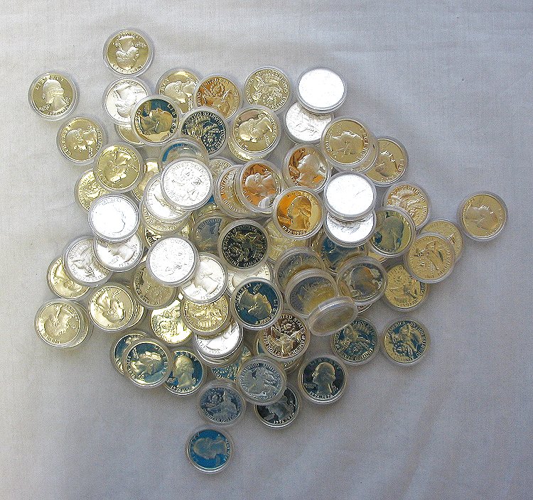 100 pcs US 25c 1776-1976 Silver Quarters Proof