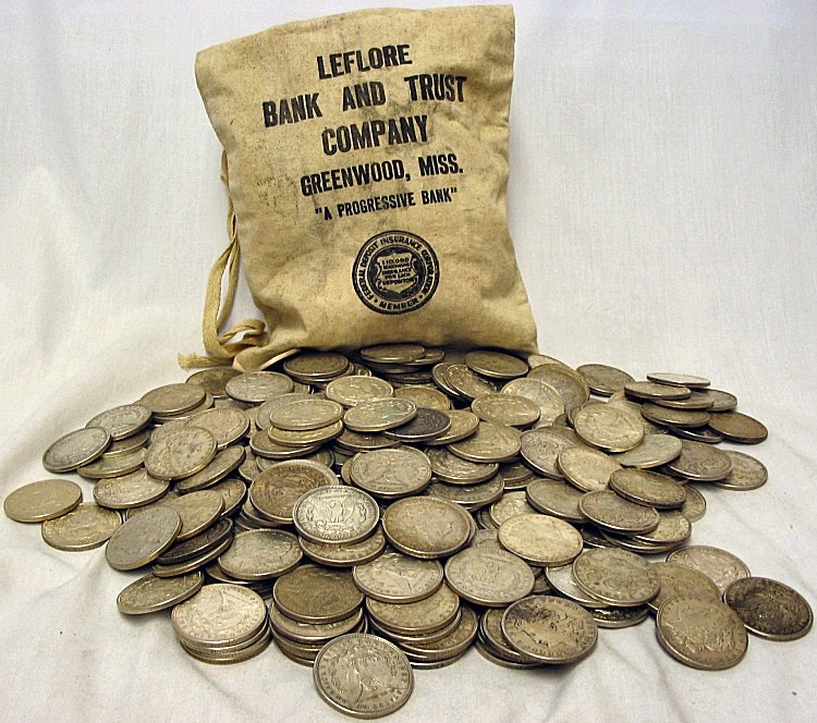 1,000 piece bag 1921 $1 Morgan Dollars mix mintmarks
