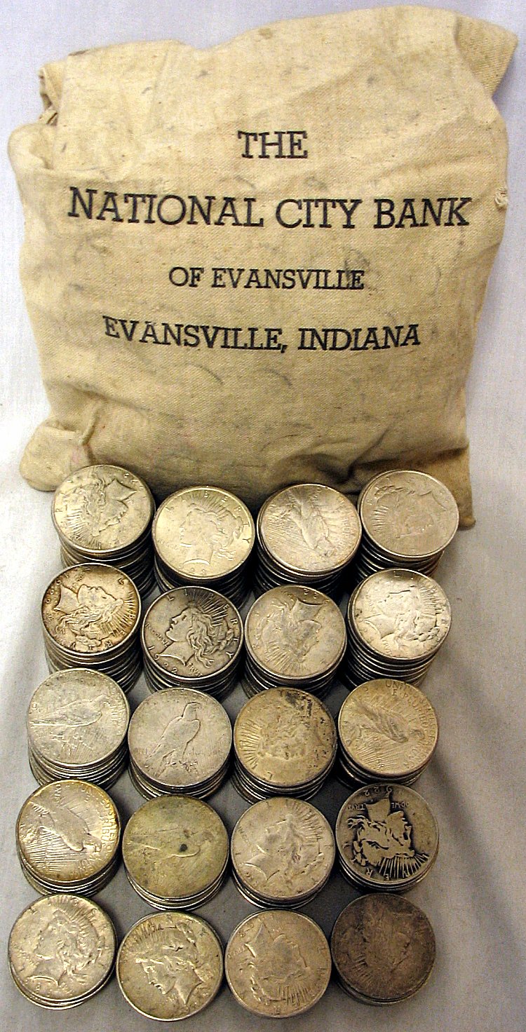 100pcs US SILVER PEACE DOLLARS 1922-1935