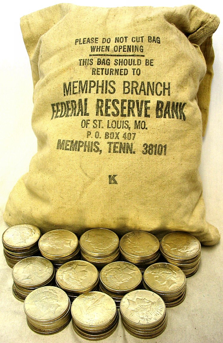 100pcs FEDERAL RESERVE PEACE $1 HOARD AU