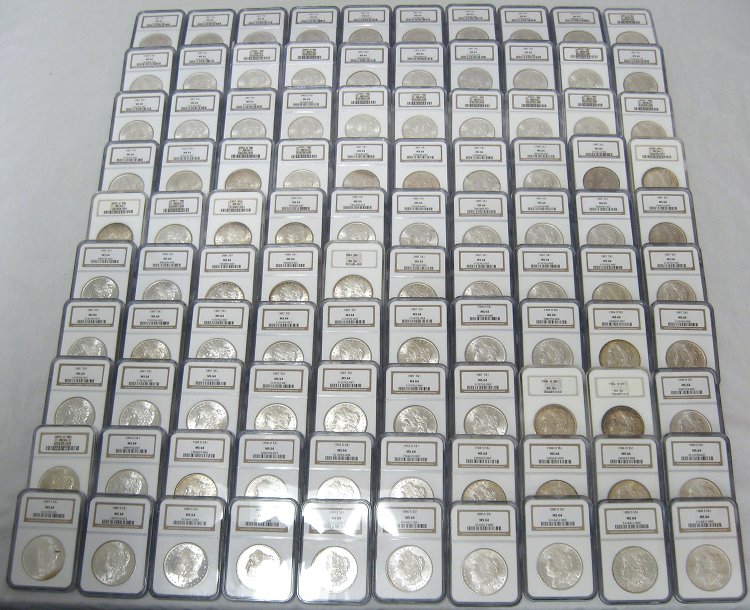 100 pc. $1 Morgan Certified NGC MS64 Winner Takes All