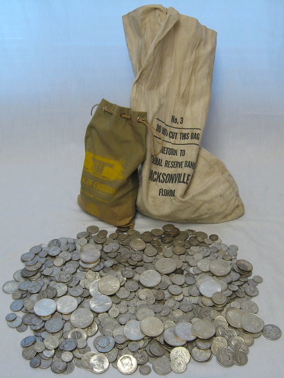 10 lbs Silver Mixed Circulated 90% Lot US coinage