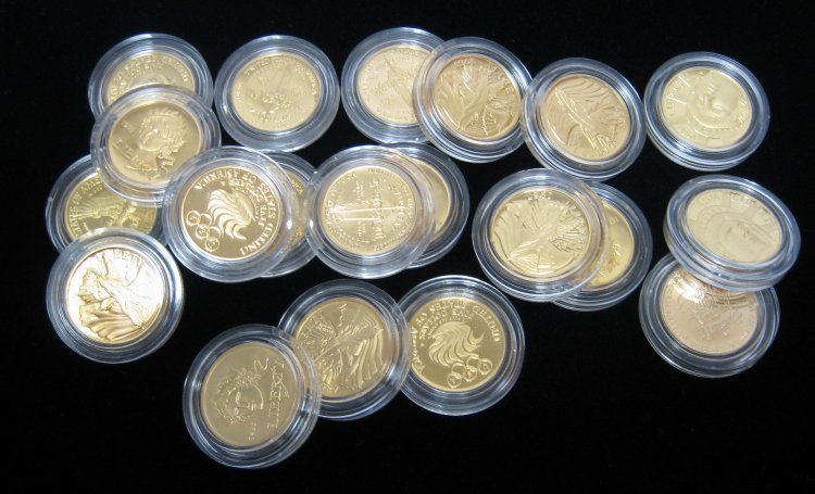 US MINT SEALED $5 COMMEMORATIVE GOLD 20 COINS