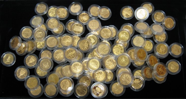 US MINT SEALED $5 COMMEMORATIVE GOLD 100 COINS