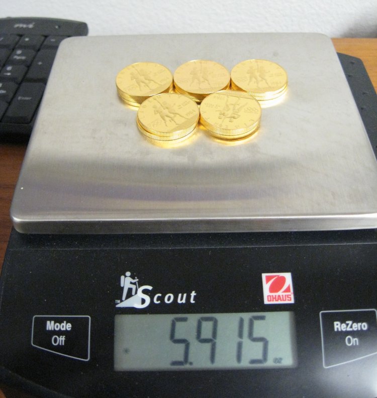 10 USA OLYMPIC GOLD COINS
