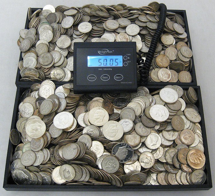 50lbs REAL OLD USA SILVER MONEY HARD CURRENCY