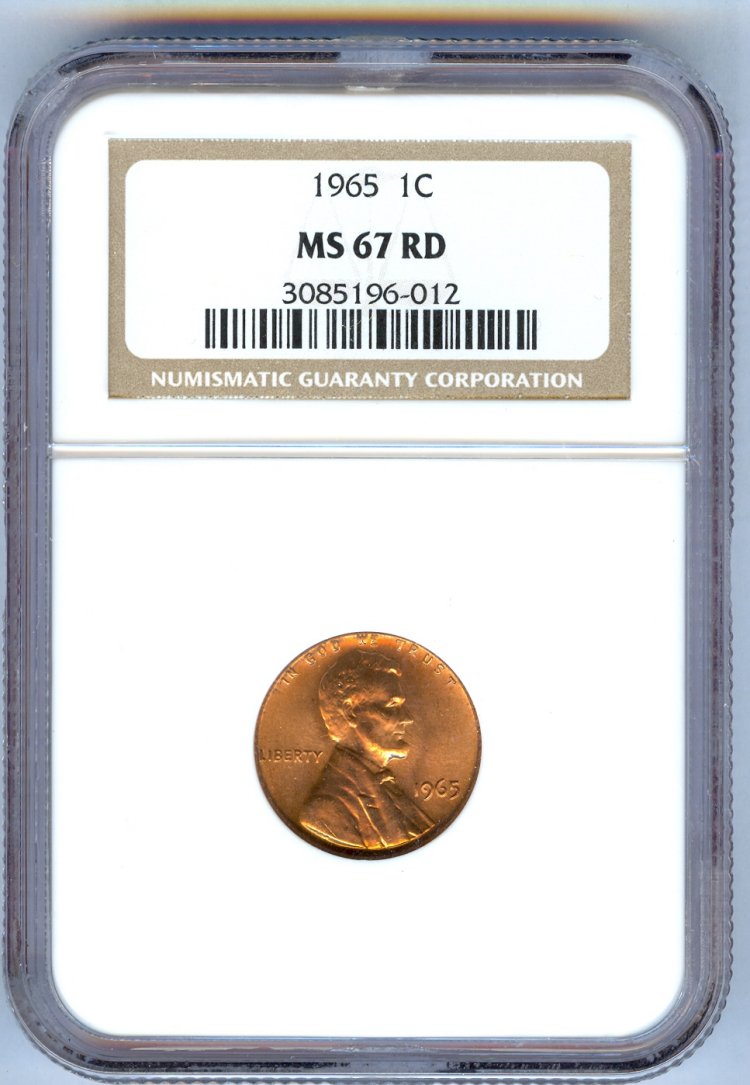 1965 1C MS67 RED
