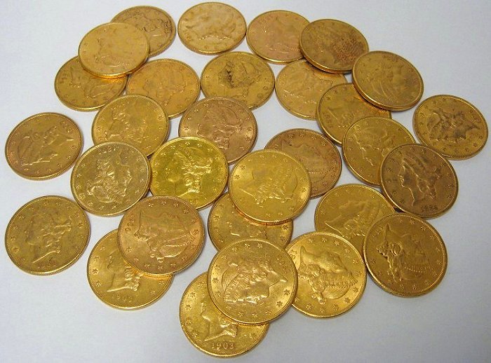30pcs $20 GOLD LIBERTY  MOSTLY AU