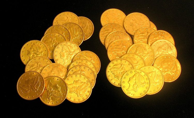 10pcs $20 Gold Liberty Mostly AU