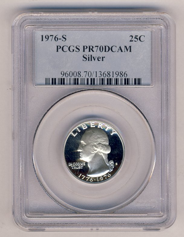 1976S Silver 25c PCGS PR70 DCAM