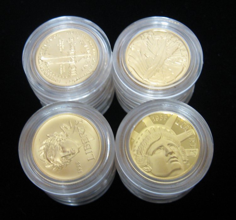 20 pc Hoard US $5 Gold Commems MS & PF in OGP Capsules