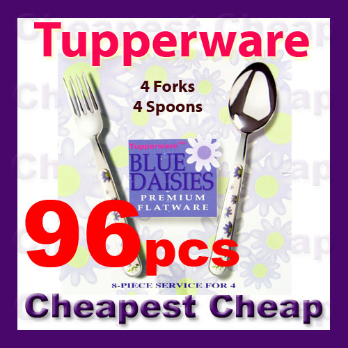 96pcs GENUINE TUPPERWARE PREMIUM FLATWARE BULK NEW #12P