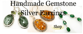 Handmade Gemstone Silver Earrings