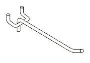 Pegboard hook w/straight cut end