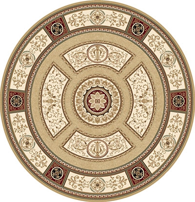 GOLD ANTIQUE ROUND 6X6 PERSIAN AREA RUG ORIENTAL 8307
